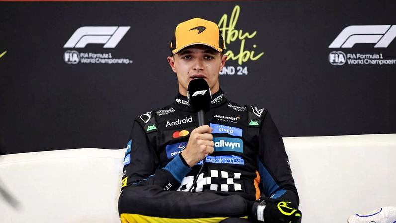 Norris fica atrás de Verstappen, mas está bastante satisfeito