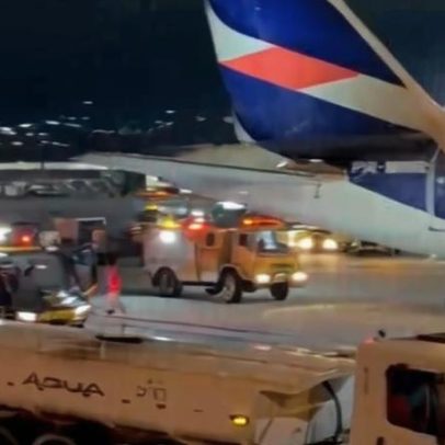 Incêndio em avião no aeroporto de São Paulo obriga à retirada de passageiros