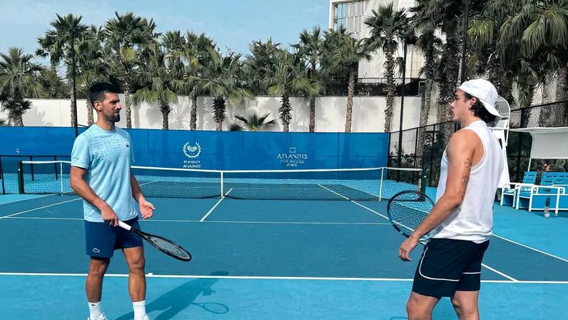 Novak Djokovic e Arthur Cazaux - Foto: Instagram