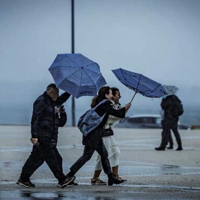 Depressão BRAM provoca agitação marítima, chuva intensa e vento forte