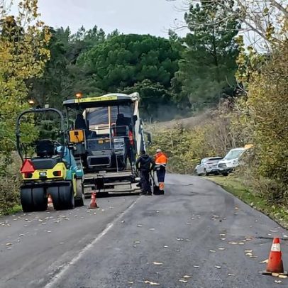 Estrada entre Marianos e Raposa entra em pavimentação, renovando 12 km