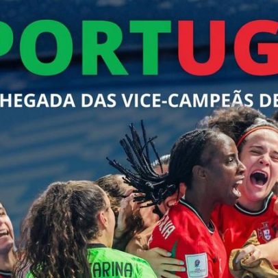 Chegada das vice-campeãs mundiais a Portugal em direto