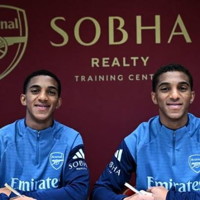 Arsenal oficializa dupla de gémeos de 16 anos, um deles comparado a Neymar