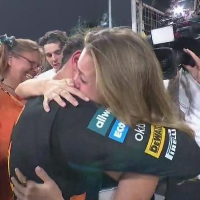 Celebração do novo campeão do mundo com Margarida Corceiro