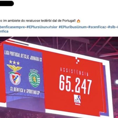 Benfica-Sporting bate recorde de assistência de sempre, aponta Observador