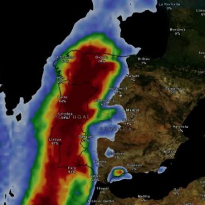 Tempestade Emilia chega com chuva forte e neve