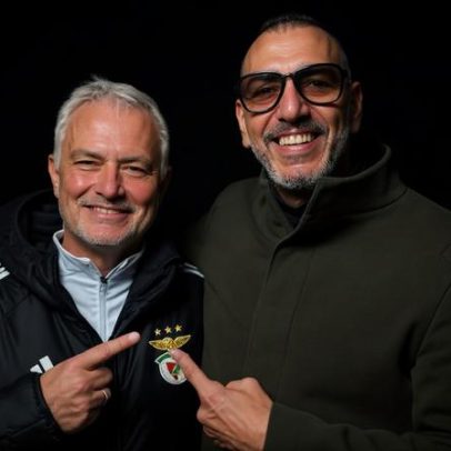 Mourinho recebe visita especial em Benfica (foto)