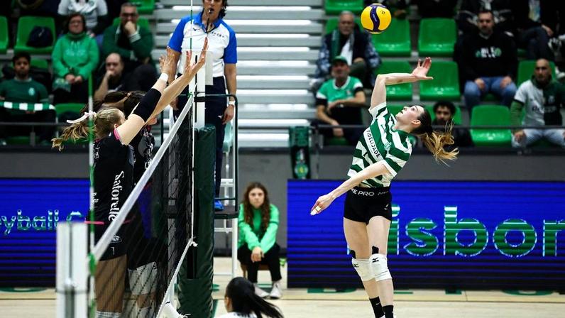 Sporting venceu Nancy por 3-2 mas foi eliminado da Taça CEV de voleibol feminino (foto Sporting CP)