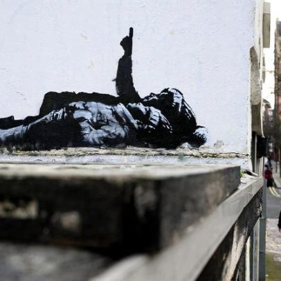 Banksy retrata crianças sem-abrigo num novo mural
