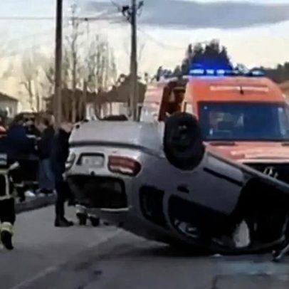 Capotamento em Barcelos deixa um ferido