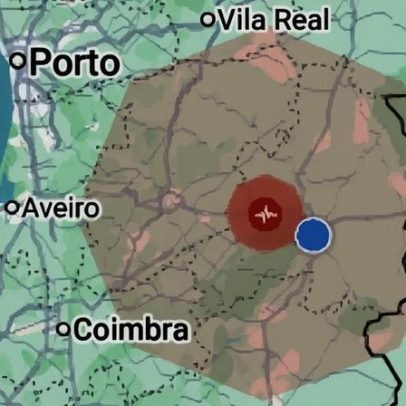 Sismo de magnitude 4,5 é sentido no Norte e Centro de Portugal