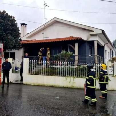 Celebra a quadra com a família em Braga, coração no Brasil