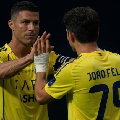 Ronaldo e João Félix entram em campo na Al Nassr-Al Zawraa