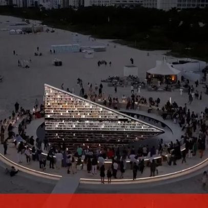 Biblioteca-instalação em Miami surpreende fãs de livros