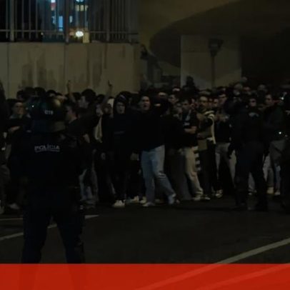 Adeptos do Sporting chegam ao Estádio da Luz sob forte dispositivo de segurança