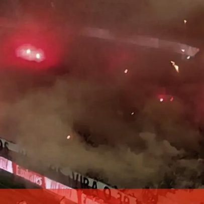 No Name Boys exibem pirotecnia na entrada do Benfica-Sporting e pedem o 39