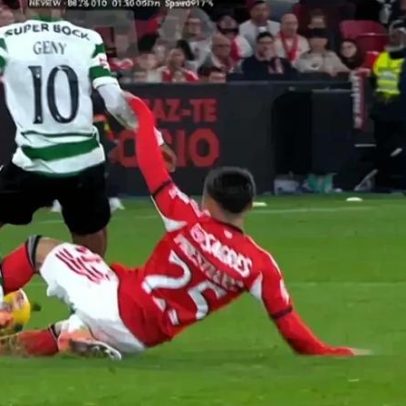 Lance de Prestianni em Benfica-Sporting é analisado nos áudios do VAR