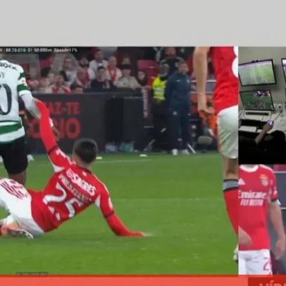 Lance de Prestianni no Benfica-Sporting analisado nos áudios do VAR