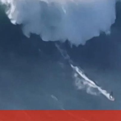 Surfista brasileiro é engolido por onda gigante na Nazaré