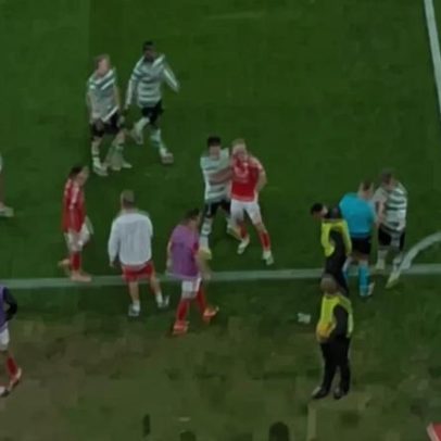 Imagens mostram Maxi Araújo atingido por garrafas de adeptos benfiquistas