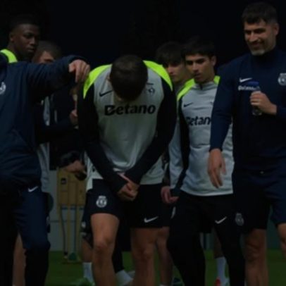 Sporting revela novidade no treino antes do duelo com o Bayern Munique