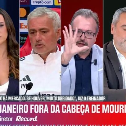 Mourinho envia recado à estrutura; não fala com Mário Branco nem Rui Costa