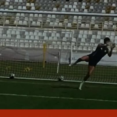 João Félix atira à baliza do Al Nassr: resultado poderia ter sido pior