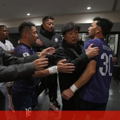 Caos no intervalo da Liga dos Campeões Asiática com gritaria e empurrões