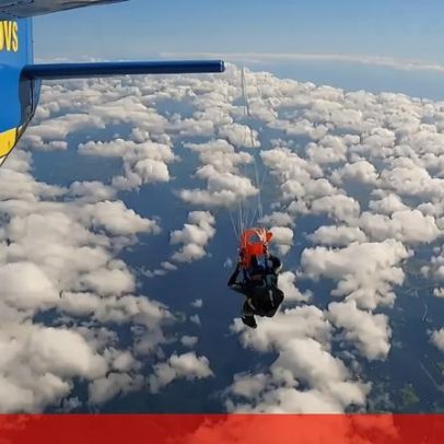 Paraquedista fica preso à asa de avião a 4500 metros na Austrália