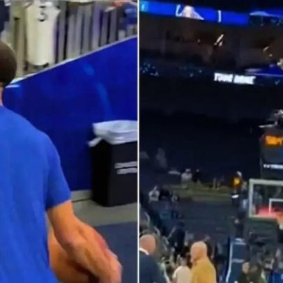 Lançamento de Curry junto ao balneário parece IA, mas não é