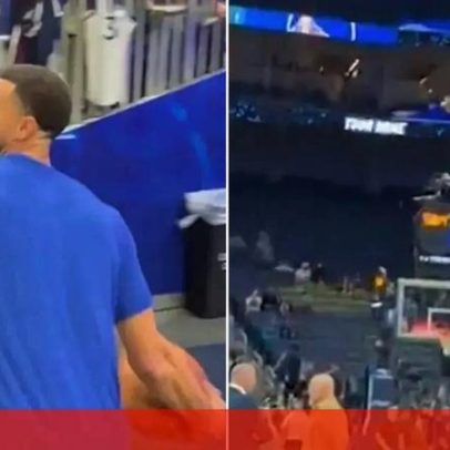 Lançamento de Curry junto ao balneário: parece IA, mas não é