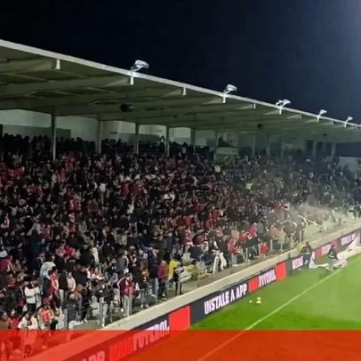 Sistema de rega molha adeptos do Benfica em Moreira de Cónegos