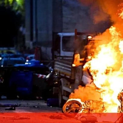 Ultras de Génova e Inter em confrontos com carros incendiados e polícias feridos