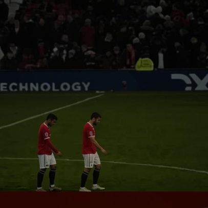 Reação de Bruno Fernandes no relvado após empate com o Bournemouth
