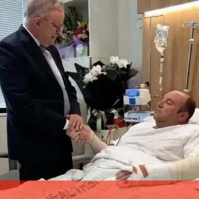 Primeiro-ministro australiano visita homem que desarmou suspeito em Bondi