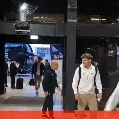 Imagens da partida do Sporting nos Açores