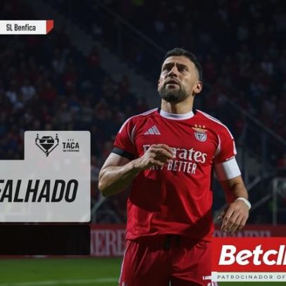 Otamendi falha penálti pela segunda vez na Taça de Portugal