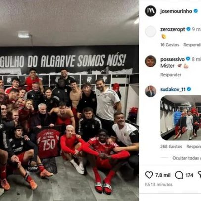 Mourinho soma 750ª vitória; Sudakov responde com 'Respect'