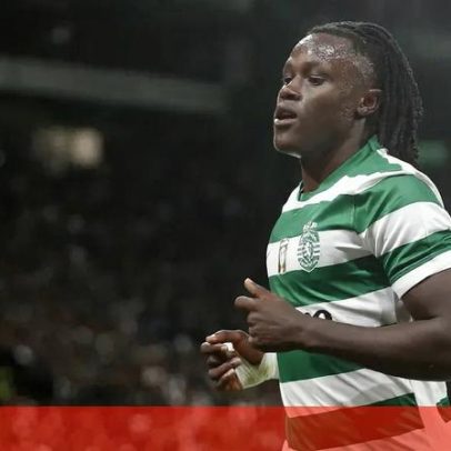 Quenda operado com sucesso ao pé direito; foto publicada pelo extremo do Sporting