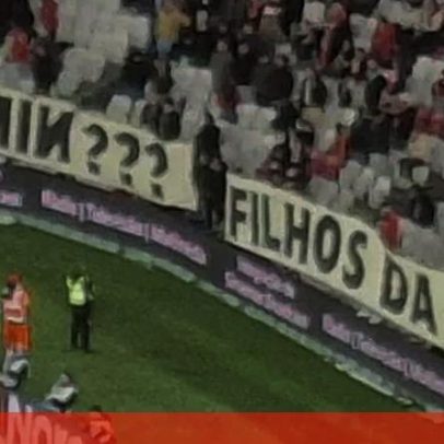 Tarja exibida pelos No Name Boys no Estádio da Luz é alvo de controvérsia