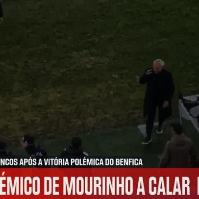 Mourinho manda calar o banco do Famalicão no final do jogo
