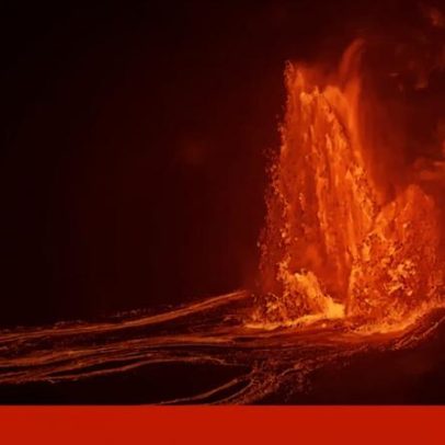 Fonte de lava do vulcão Kilauea, no Havaí