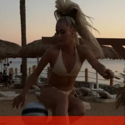 Alisha Lehmann partilha mensagem de Natal na praia