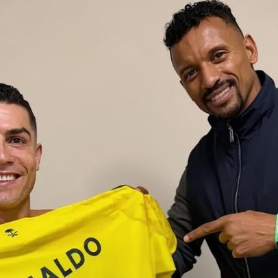 Nani mostra reencontro com velhos amigos na Arábia Saudita