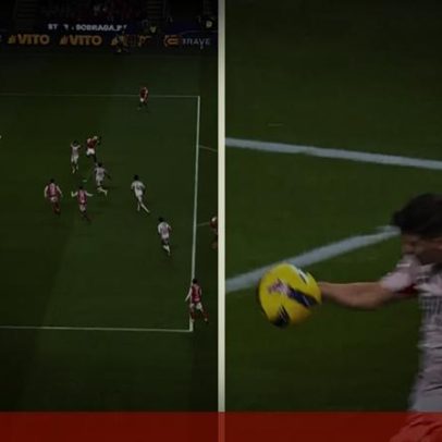 Penálti que empatou o Sp. Braga frente ao Benfica: mão na bola e golo anulado