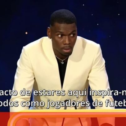 Pogba dedica parte do discurso a Cristiano Ronaldo, destacando a sua inspiração