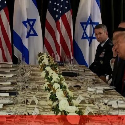 Trump e Netanyahu reunidos em reunião e jantar