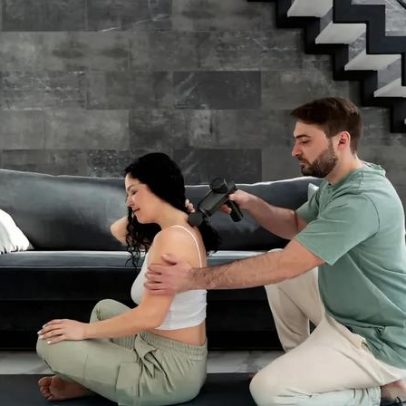 Pistola de massagem Lenovo com 8 cabeças por menos de 30€
