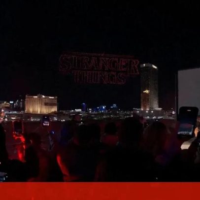 Espetáculo de drones inspirado em Stranger Things atrai fãs