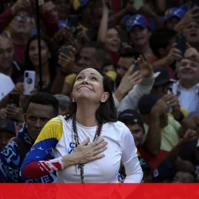 María Corina Machado em Oslo, mesmo sem chegar a tempo da cerimónia Nobel da Paz